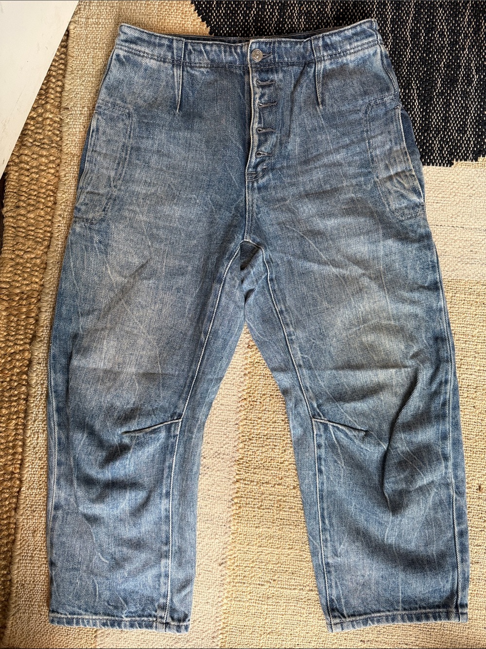 Women's High-Rise Cropped Jeans in Faded Blue